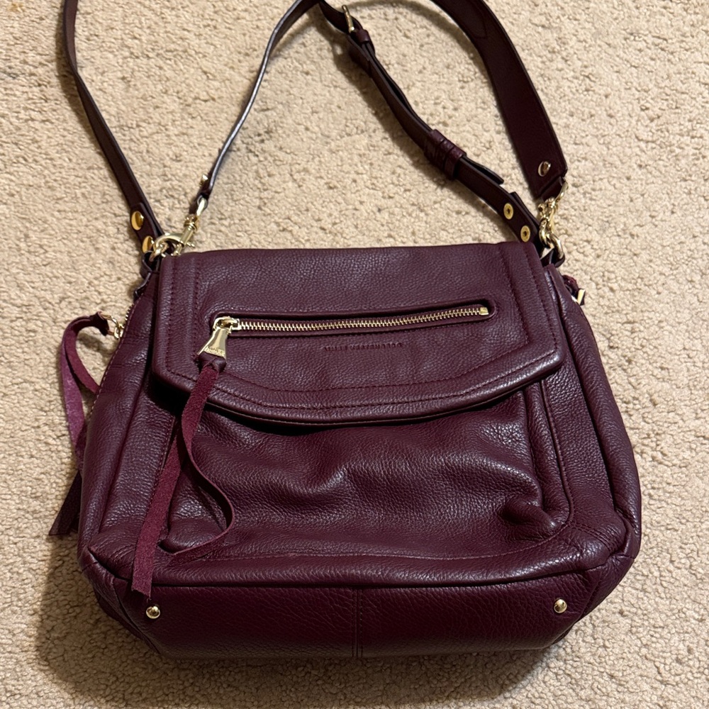 Aimee Kestenberg Burgundy Leather Shoulder Bag